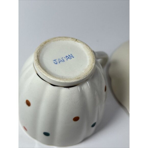 Retro Polka Dot Delicate Japan Tea Cup And Saucer VNTG - Picture 6 of 9